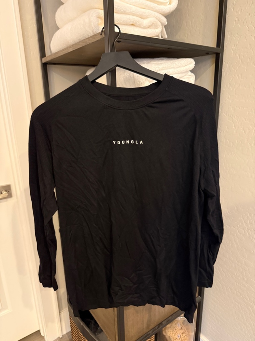 YoungLA Black Long Sleeve Shirt with Center Logo